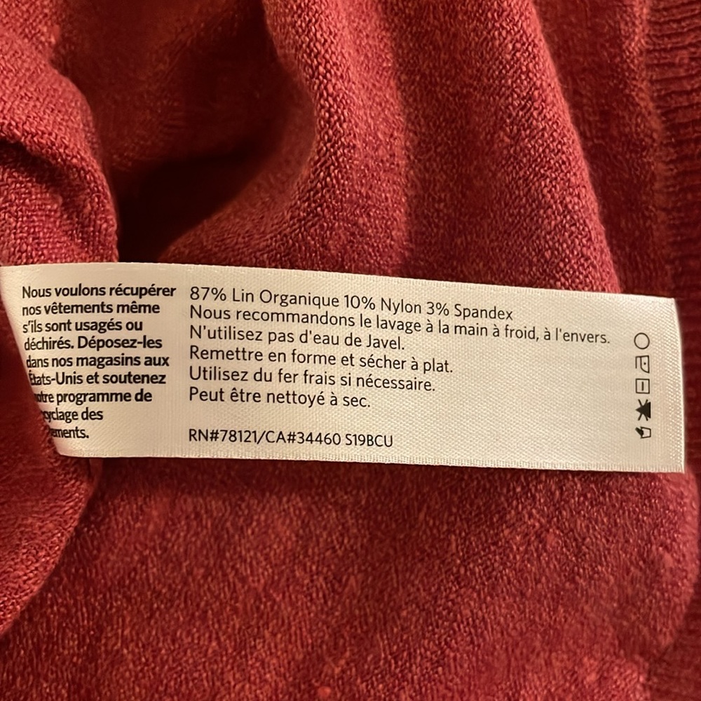 Eileen Fisher Petite Organic Linen Top. Size Petite Medium. - Picture 3 of 5